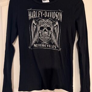 Harley-Davidson Black and White Graphic Tee